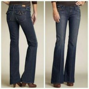 PAIGE ANTHROPOLOGIE FAIRFAX DARK BLUE JEANS 27
